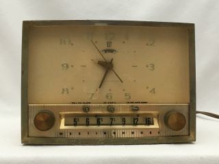 Vintage Westinghouse Radio / Repair Clock Still Maroon H - 487t5
