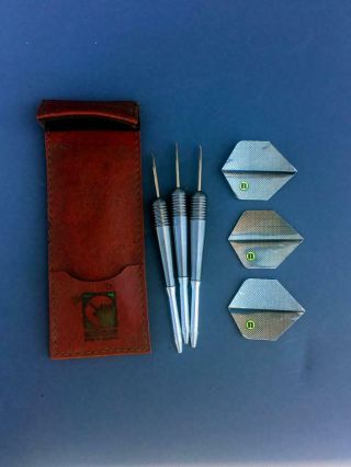 Vintage Unicorn Darts Steel Tip Collectibles W/ Case Made England