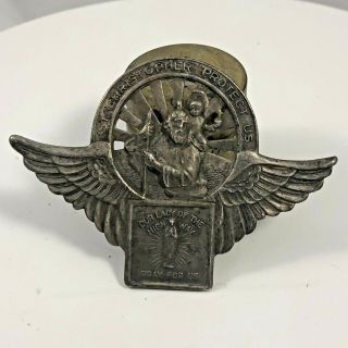 Vintage St.  Christopher Car Medal Our Lady Of The Highways Usa Auto