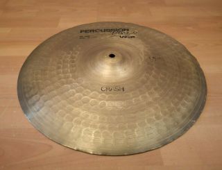 Vintage Ufip Percussion Plus 16 " Crash Cymbal Bs 700 Made In Italy From 1980 