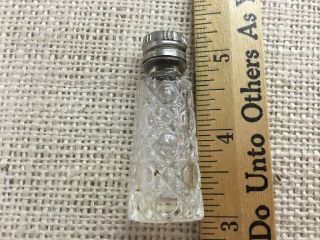 Vintage Antique Mini Perfume Bottle Czech,  Marked Irice With X & O Pattern