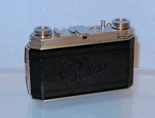 Vintage Kodak Retina Compur Rapid Camera & Case.  F:35 50mm Ektar Lens, 5