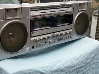 SHARP GF500 Boombox Ghettoblaster 1980 ' s Vintage Cassette Radio JAPAN Retro 3