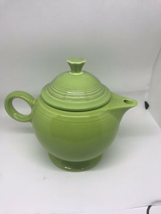 Fiestaware Green Teapot Large With Lid -.  Not Vintage.
