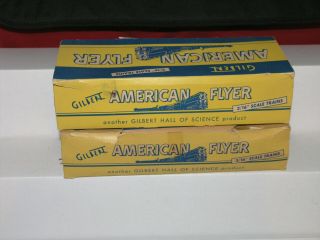 Vintage American Flyer Gilbert Train 2 Boxes Curved Track 702 Exc Look