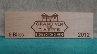 Wood Wine Panel Grand Vin De Lafite Rothschild Vtg 2012