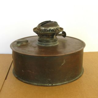 VTG P.  J.  Bryant Bristol Copper Oil Lamp Base British Antique Industrial Rustic 2