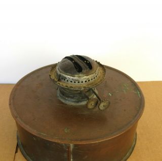 VTG P.  J.  Bryant Bristol Copper Oil Lamp Base British Antique Industrial Rustic 4