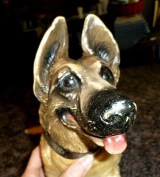Collectible,  Vintage Ideal Rin Tin Tin Plush Dog/stuffed Animal W/ Plastic Face