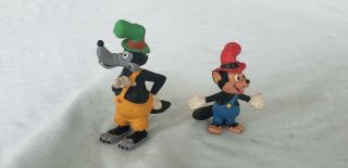 Vintage Disney Spain Big Li’l Bad Wolf Three Little Pigs Pvc Figure Set