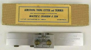 Armstrong Leather Thong Cutter Trimmer Vintage Tool,  Instructions,  Extra Blade