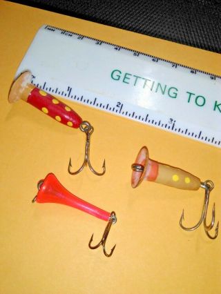 Old Lure Vintage Spinner Plug For Walleye And Perch Fishing.  Three Of Them.