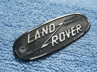 Vintage 1960s Landrover Series 1/2/3 Car Badge - Tub/grille Plate/emblem