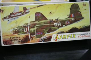 1/72 Airfix Douglas Boston Iii British Wwii Bomber Detail Model Vintage Rare