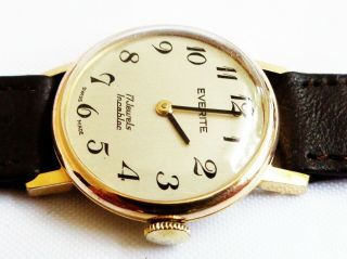 Vintage Everite Gold Plated 17 Jewels Swiss Made Hand winding Ladies Wristwatch 2