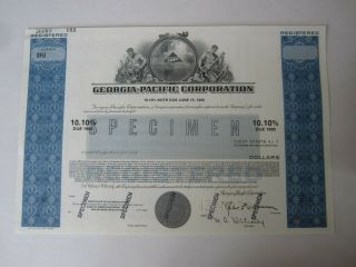 Old Vintage - Georgia Pacific Corporation - Specimen - Stock Certificate