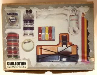 Vintage Guillotine 8 Splicer Workshop With 3 Rolls Film Tape Made In Italy