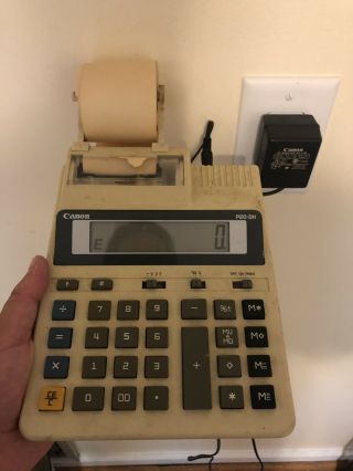 Nib Vintage 1991 Canon P20 - Dh Mini Desk Top Printer & Calculator Adding Machine
