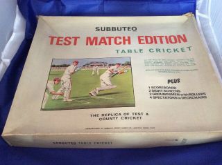 Vintage Subbuteo - Test Match Edition - Table Cricket 1968 - 1969