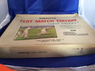 Vintage SUBBUTEO - TEST MATCH EDITION - TABLE CRICKET 1968 - 1969 2