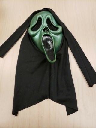 Vintage Ghostface Scream Mask Rare Easter Unlimited Fun World Green