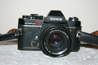 Vintage Konica Autoreflex Tc 35mm Camera With Hexanon Ar 50mm F 1.  7 Lens