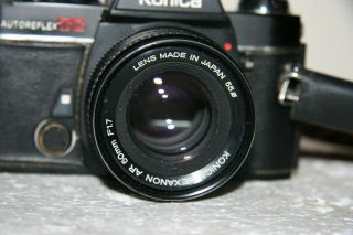 Vintage Konica Autoreflex TC 35mm camera with Hexanon AR 50mm f 1.  7 lens 2