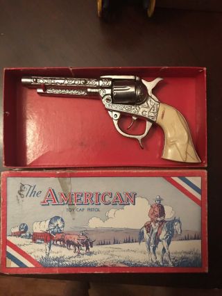 Vintage Rare 1940’s Kilgore The American Cap Gun Set And Unfired - Boxed