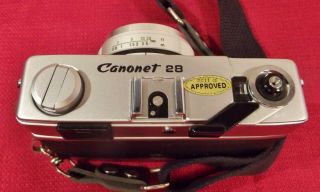 Canon Canonet 28 Vintage 35mm Rangefinder Film Camera 40mm f/2.  8 Lens 3