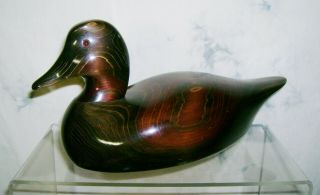 Ducks Unlimited Vtg Wood Decoy Display Art Fowl Special Ed 1991 - 92 Valarie Bundy