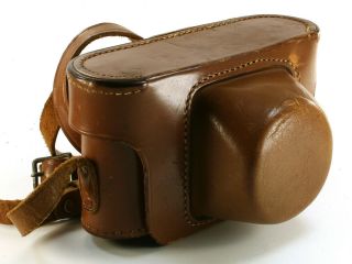 Vintage Generic Brown Leather Eveready Case For Rangefinder Camera (jp)