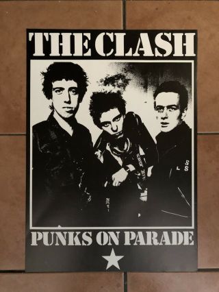 The Clash Punks On Parade Vintage Poster 17 1/2 “ X 24