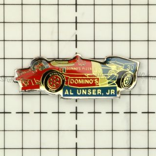 Al Unser Jr.  Dominos Pizza 30 Vintage Lapel Pin