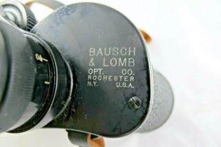 Vintage 1931 Bausch and Lomb Zephyr 7 x 35 Binoculars w/Case Strap and 5