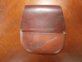 Vintage Brown Leather Butt Buddy Long Gun Holster Rifle Hunting Tool