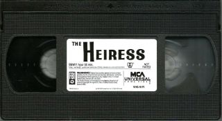The Heiress VHS 1992 Olivia DeHavilland Montgomery Clift Ralph Richardson VTG 4
