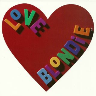 Vintage 1978 Love Blondie Heart Valentines Day Promo Display Debbie Harry Heart