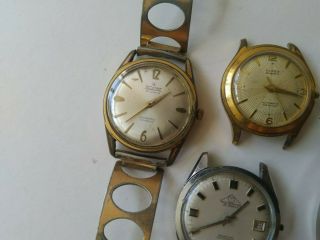Joblot x5 Vintage Automatic Gents Watches Spares/Repairs Mondaine Kienzle 4