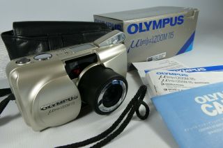 Old Vintage Olympus Mju Zoom 115 35mm Film Camera