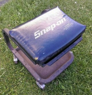 Vintage Snap On Toolbox Roll Seat On Wheels