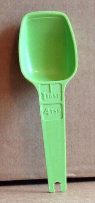 Vintage Green Tupperware Replacement Measuring Spoon 4 Tsp 1 Tbl 1272 - 3 Sa