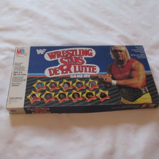 Vintage 1985 Milton Bradley Wwf Wrestling Stars Game Jeu Hulk Hogan Mb Complete