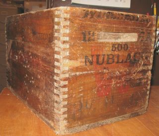 Winchester Nublack 12 Ga Wood Shotshell Box Finger Joints Haven Ct