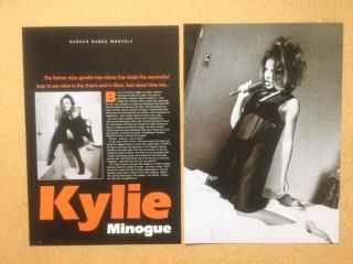 2 Kylie Minogue Vintage " Babes " Magazines Articles Only