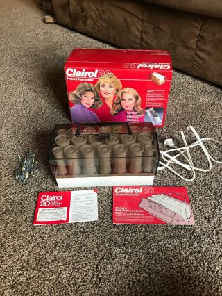 Vintage Clairol Kindness 20 Instant Hairsetter Hot Rollers Curlers Wow
