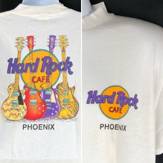 Hard Rock Cafe Phoenix Az Guitars Vintage L T - Shirt Large Mens Gibson Les Paul