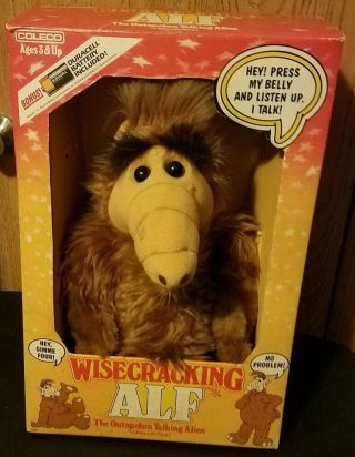 1987 Talking Wisecracking Alf The Alien Plush Doll Vintage Coleco 18 "