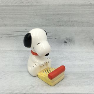 Vintage Ufs Willitts Peanuts Snoopy Typewriter 3 " Ceramic Figurine