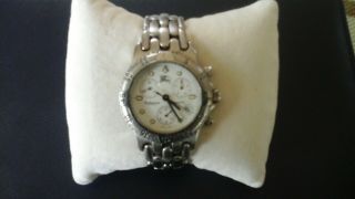 Vintage Burberry Unisex Chronograph White Dial Stainless Steel Knights Watch