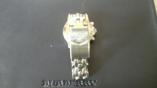 Vintage Burberry unisex Chronograph white dial Stainless Steel knights watch 3